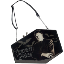 Kreepsville Vincent Price Black Skull Kisslock Coffin Purse Shoulder Bag NWT - £71.50 GBP