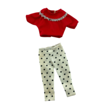 Barbie Doll Clothing Polka Dot Leggings and Red Bling Top Vintage 80s - $8.86