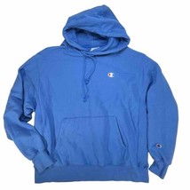 Champion Hoodie Reverse Weave VTG 90s  Mens XL Pullover Sweatshirt Royal Blue - £35.06 GBP