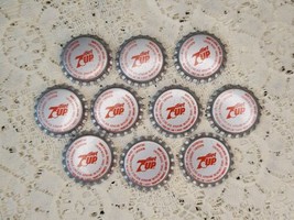 Diet 7 Up Bottle Caps Seven Up 10 Unused for Crafting, Collecting FREE SHIPPING - £7.58 GBP