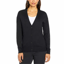 Banana Republic Black Boyfriend Cardigan  Cotton Rayon All Seasons NEW X... - £32.53 GBP