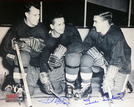 Signed Sid Abel &amp; Ted Lindsay 8x10 Photo, Detroit Red Wings - £114.02 GBP