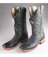 Horse Power Mens Top Hand Full Quill Ostrich 13 Emerald Explosion Top Black - $401.20+