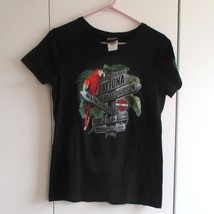 Bruce Rossmeyers Daytona Harley-Davidson Womens Black T-Shirt Parrot Gra... - $185.83 MXN