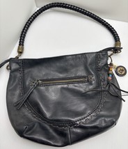 Black Leather Purse The Sak Pebbled Leather Shoulder Bag Hobo Slouch Bra... - £17.32 GBP