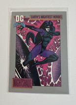 DC Comic Card 1992 Series I Earth&#39;s Mightiest Heroes  Nightshade  #64 - £1.56 GBP