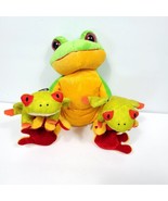 Ganz Webkinz Tree Frog &amp; Babies Plush Stuffed Animal 9” HM109 NO CODE Lo... - £17.12 GBP