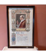 Signed Papal Apostolic Blessing by Pope Pius XII, 1949, Framed Catholic ... - $114.93 CAD