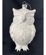 LARGE Snowy Owl Glitter Christmas Ornament 6&quot; - Stands on its own too! - $370.65 MXN