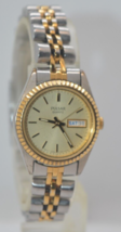 PULSAR Day/Date Presidential style womens watch V783-0030 New battery GUARANTEED - £31.50 GBP