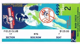 1999 ALDS Division Series Game 2 Season Ticket stub Rangers @ Yankees - £41.57 GBP