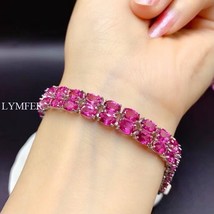 New natural Red Topaz bracelet, special benefits, 925 sterling silver is not sen - £163.77 GBP