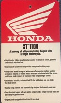 HANGING TAG 1997 HONDA ST 1100 NOS OEM DEALER SALES HANG TAG - $19.79