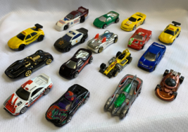 Vtg 1990s Hot Wheels Diecast Vehicles Lot 1:64 Police Taxi Sports Racing Classic - £23.94 GBP