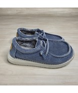 Hey Dude Wally Youth Loafer Shoes Blue Floral Size 12 - $33.58 CAD