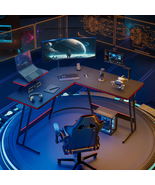 L Shaped Gaming Desk Corner Computer Table Gamer Workstation Office Ergo... - $94.95+