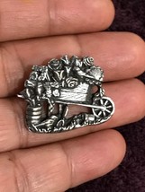 2001- Birds &amp; Blooms Pewter Flower Cart,Plant And Birds Ltd. Edition Brooch!!! - £10.40 GBP