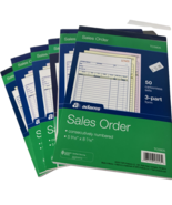 Adams Sales Order Book, 3-Part, Carbonless, White/Canary/Pink, 6 PACK, W... - $49.49