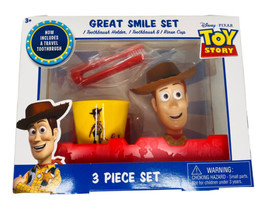 Disney Toy Story 4 Woody Toothbrush Holder Set Rinse Cup New Great Smile... - £11.57 GBP