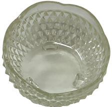 Vintage Indiana Glass Clear Diamond Point 3 Footed Candy Bowl Dish 5" x 3" image 5