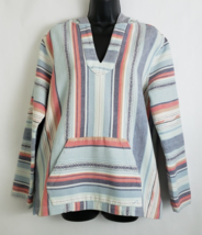 Faherty Women&#39;s Striped Baja Hoodie Top Pullover Cotton Kangaroo Pocket ... - £54.33 GBP