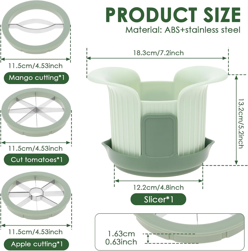 Apples Slicer and Corer, 8 Slices Heavy Duty Pear, Mango & Tomato Cutter with St Item image 2