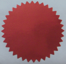 Shiny Red Foil Notary &amp; Certificate Seals, 2 Inch Burst, Roll of 100 Seals - $14.75