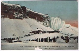 Postcard Ice Mountain Foot Of American Falls Winter Niagara Falls - £3.10 GBP