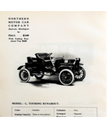 1908 Northern Model C Runabout Print Catalog Advertisement Automobilia F14E - €11,59 EUR