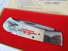 Vintage pocket knife 200th Anniversary 1987 US Constitution box Frost NE... - $74.79