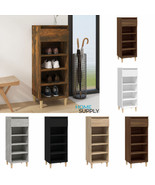 Modern Wooden Narrow Hallway Shoe Storage Cabinet Unit Organiser With To... - £48.43 GBP+
