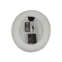 Men's BRUNO CAPELO Stingy Brim Fedora Braid Straw Hat Santa Cruz SC615 White image 6