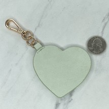 Vegan Faux Leather Heart Bag Charm Clip Keychain Keyring - £5.44 GBP