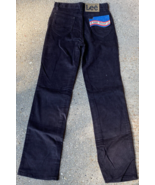 Lee Corduroy Black Pants 14 Slim New Old stock 26&quot; x 29&quot; Vintage 1970s - $33.88