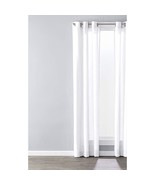 White window curtain panel 40&quot;W x 84&quot;L UPF light filtering grommet top l... - £11.25 GBP