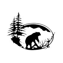 SoKno Kre8tions Bear Wilderness Silhouette 5 inch Vinyl Decal, Outdoor E... - $3.92