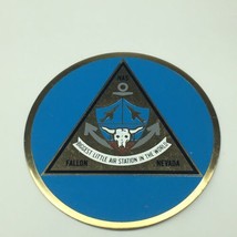 Naval Air Station Fallon Nevada NAS Metal Emblem Medallion Disc Sticker ... - £15.19 GBP