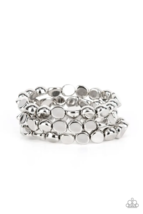 Paparazzi Absolutely Applique Silver Bracelet - New - $4.50