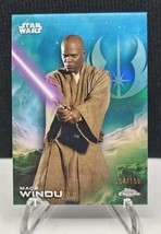2025 Topps Chrome Star Wars Jedi Mace Windu #85 Blue Refractor #54/150 - $19.79