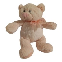 GANZ Pink Teddy Bear Plush PETUNIA 10” Ribbon Stuffed Animal - $12.86