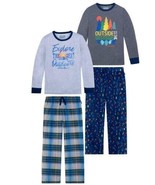 Eddie Bauer 4 pc Pajama Set  Explore the Great Outdoors  Boy s Sz S (7/8... - $19.65