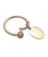 925 Sterling Silver Vintage Key Chain Solid Carved Hockey Stick &amp; Ball  ... - $98.36 CAD