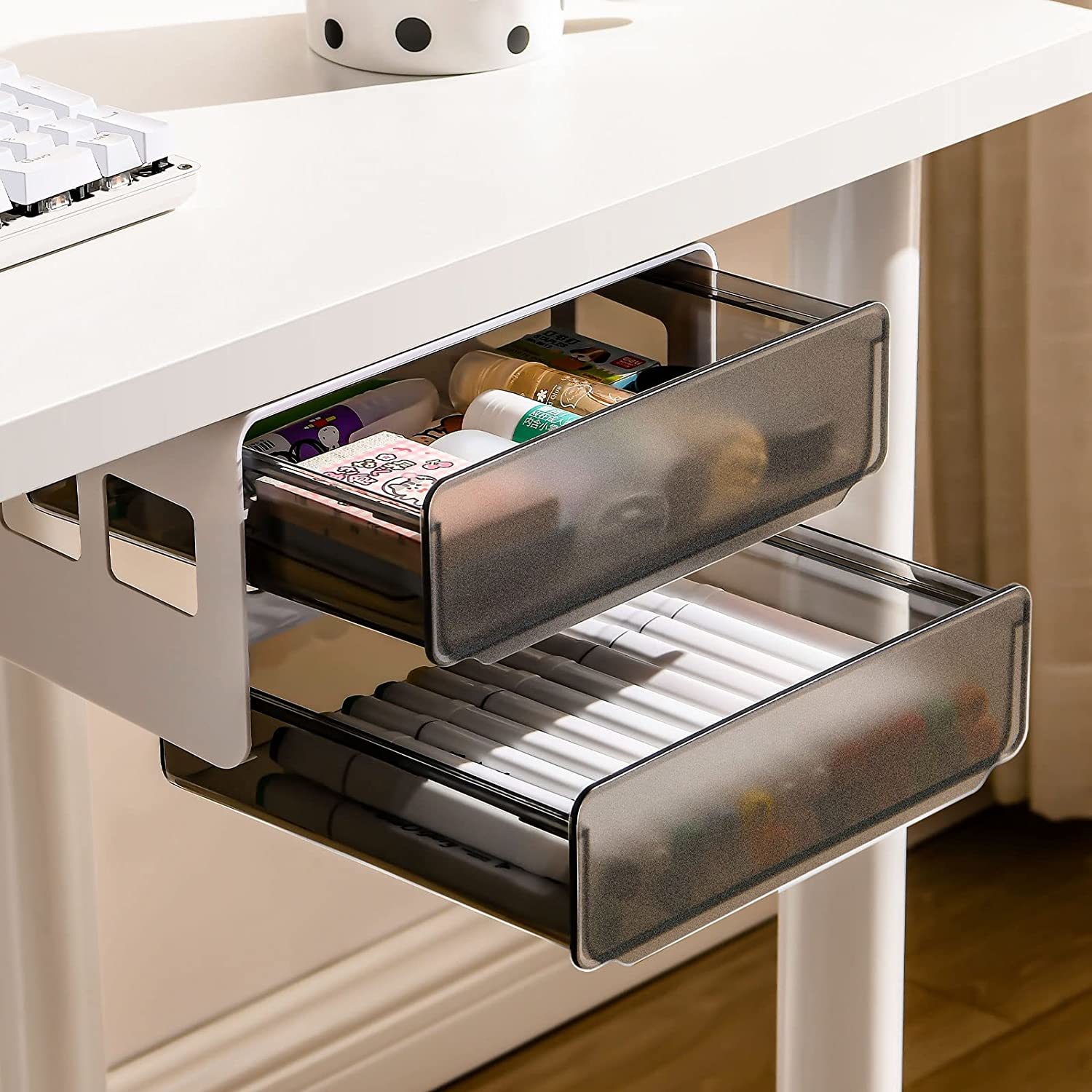 Primary image for Black Desk Accessories And Workspace Organizers Include Under Desk Drawer