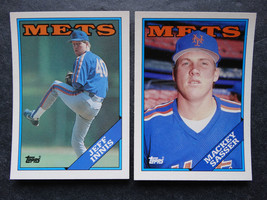 1988 Topps Traded New York Mets Team Set of 2 Baseball Cards - £1.56 GBP