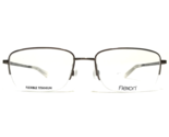 Flexon Eyeglasses Frames MELVILLE 600 210 Brown Rectangular Half Rim 55-... - £62.57 GBP