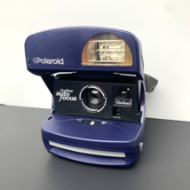 Polaroid One Step Auto Focus Instant Camera 600 Film Camera Navy Blue Untested - $25.73