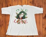 Metro One Love White Tee MENS 4XL Graphic Print Rastafarian Ganja VINTAGE - $11.88