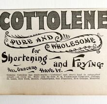 Cottolene Shortening 1897 Advertisement Victorian Baking Frying Lard DWFF19 - €17,28 EUR