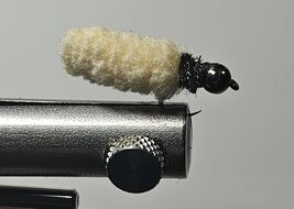 Mop Fly Beige with Peacock Collar Black Tungsten Bead Size 12 or 14 choo... - $25.74