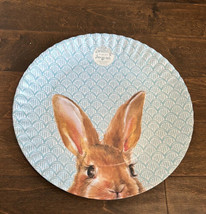 Shabby Chic Easter Bunny Rabbit Serving Platter Melamine New - $34.99